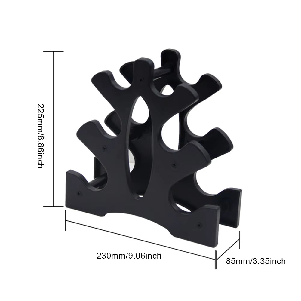 6 Slots Dumbbell Bracket Home Gym Dumbbell Display Rack Organizer Practical Fitness Equipment Storage Stand,1Pcs