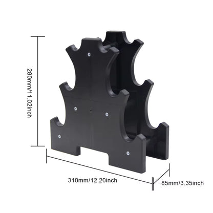 6 Slots Dumbbell Bracket Home Gym Dumbbell Display Rack Organizer Practical Fitness Equipment Storage Stand,1Pcs